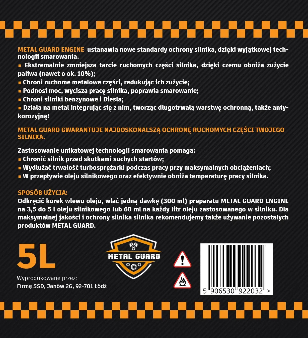 METAL GUARD Engine Oil Additive 5L